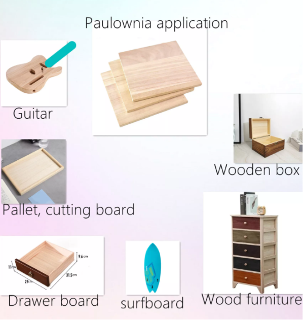 15mm paulownia solid wood board plank pannel for furniture craft - Image 4